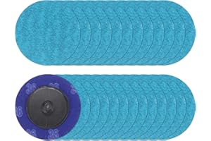 HARFINGTON 25pcs Quick Change Sanding Discs 2" 36 Grit R-Type Roll Lock Zirconia Conditioning Disc Sandpaper for Die Grinder 