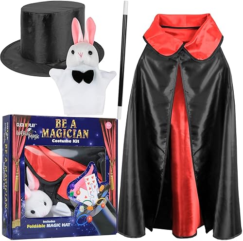 Click N' Play Magician Costume Kids Size, Magician Kit, Halloween