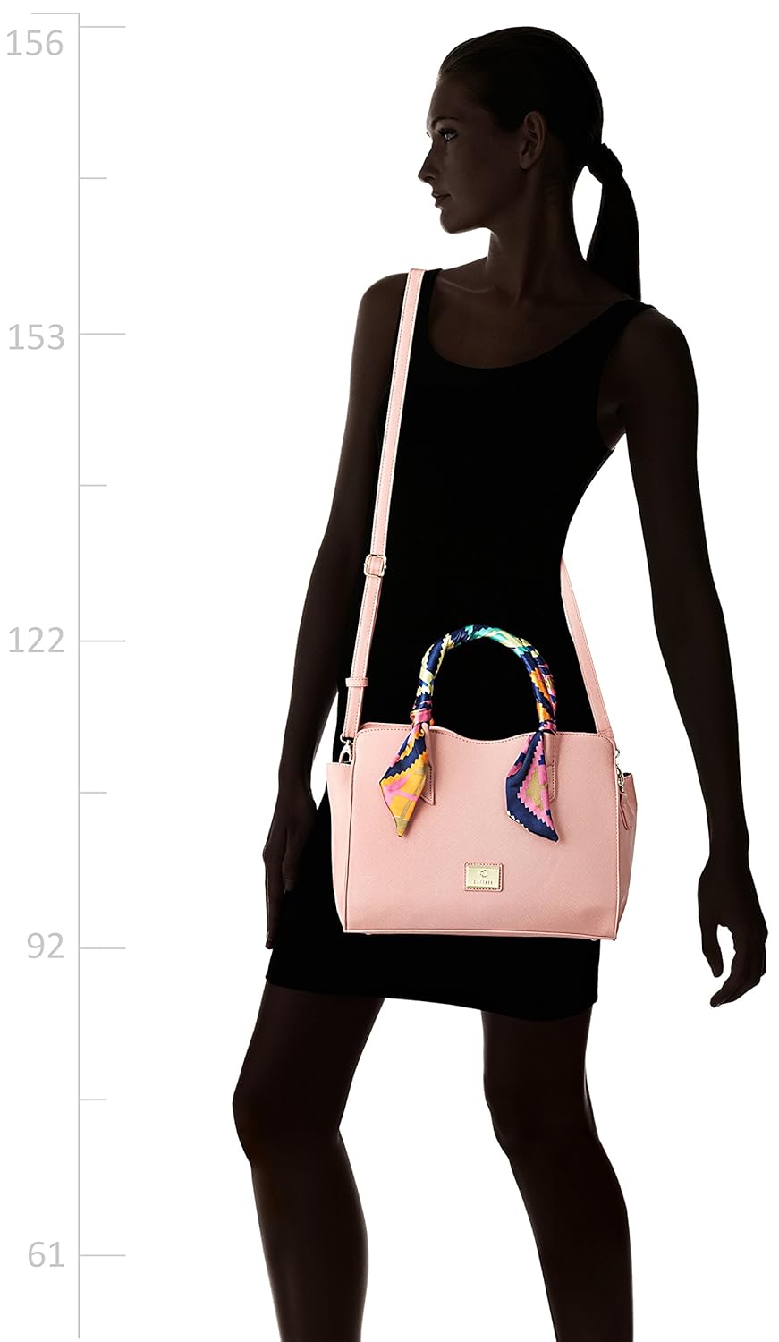 caprese joleen women's satchel (pink rose)