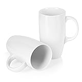 Panbado 2 Piece 5" White Porcelain Mugs, 20 Ounce