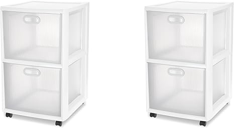 Sterilite 36208002 Ultra 2 Drawer Cart 2 Pack White Amazon Ca