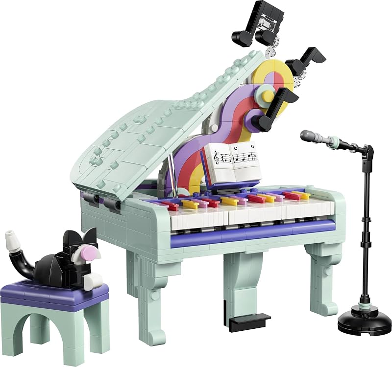Creator 3en1 Piano Musical Decorativo con Gato de Juguete - Transformable en Radio Retro o Tocadiscos Vintage - Decoración de la Habitación Infantil - Regalo para Niñas y Niños de 9+ Años - 31392
