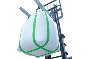 1 Pack 2 Ton FIBC Bulk Bag,35"L x 35"W x 43"H,Handles Up to 4,400 lbs with Reinforced Straps and A Secure Closure System is I