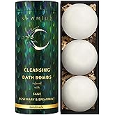 Sage Bath Bombs Spiritual Bath Energy Clearing Protection Shielding Smokeless Smudging Sage Rosemary and Spearmint Relaxation Stress Relief Spa Gift