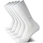 Calvin Klein Mens Crew Socks - 5 Pack Moisture-Wicking Cushioned Athletic Crew Socks for Men for Running & Workout