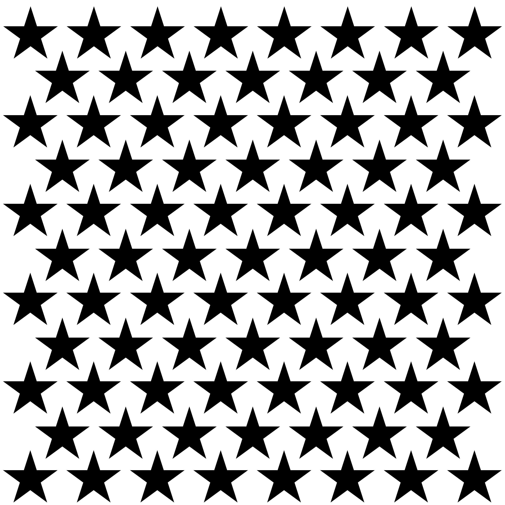 PREMYO Set of 84 Star Wall Stickers Kids - Nursery Decor Easy to Apply - Decals for Bedrooms for Girls Boys Black