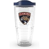 Tervis Made in USA Double Walled NHL Florida Panthers Insulated Tumbler Cup Keeps Drinks Cold & Hot, 24oz, Primary Logo