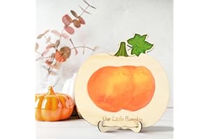 YALIKOP Our Little Bumpkin Craft Trick Or Treat Smell My Feet Baby First Halloween Craft Welcome Baby Shower Sign DIY Bum Keepsake Fall Pumpkin Keepsake Gift