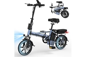 NAVIC Electric Bike for Adults, 14'' Adults Electric Bicycles, Peak 750W Folding Ebike with 499.2/749Wh Removable Battery, Max Speed 22mph, 40Miles Long Range, Electric Commuter Mini Ebike