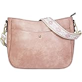 CIVECHOL Crossbody Bag for Women Bohemian Vintage Stylish Purse Vegan Leather Shoulder Bag with Adjustable Wide Strap