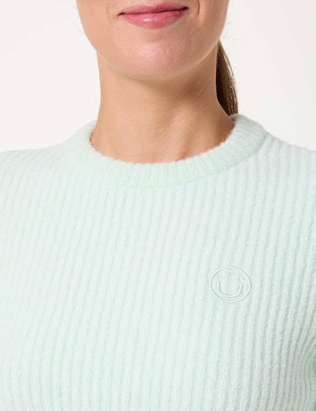 Sweatshirt de malha feminina, verde claro/pastel, M