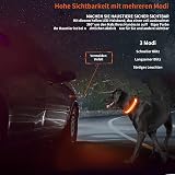 KOSKILL Light Up Dog Collar USB Rechargeable Waterproof Orange L view 8
