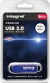 Integral 64GB USB 3.2 Gen 1 Flash Drive Courier Blue Up to 100MBs Speed view 6