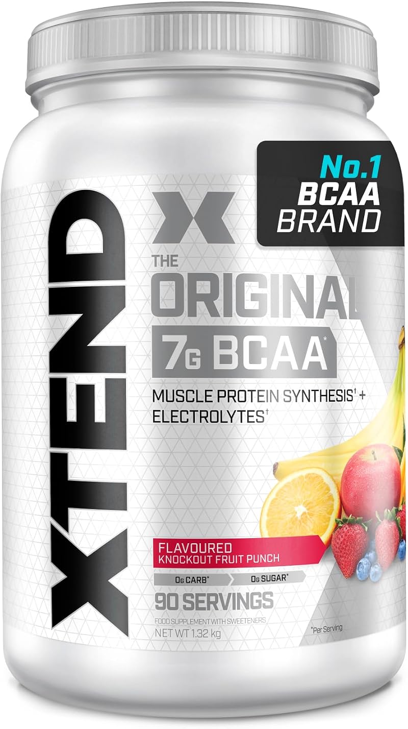 Scivation XTEND Original BCAA Powder Knockout Fruit Punch 90 Servings