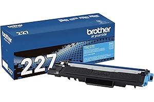 Brother original TN227C High-Yield Cyan Toner Cartridge, higher yield for value, original toner replacement cartridges, for B