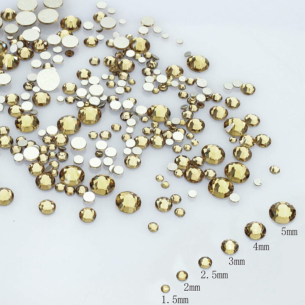 D'Lush designs Golden Kundan Stone for Jewellery Decoration and Crafts (5MM, Pack of 500)