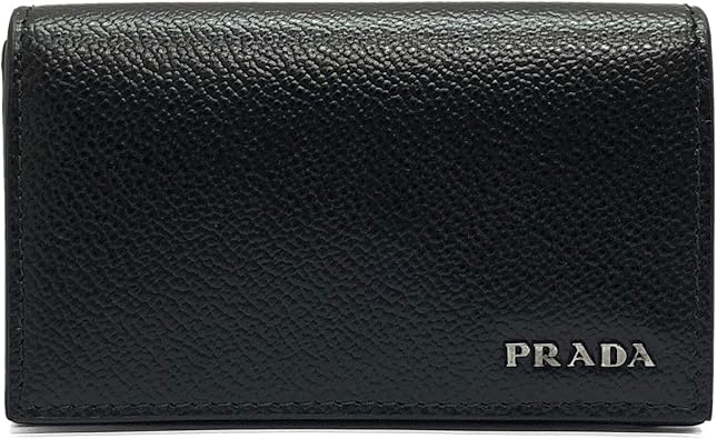 Amazon プラダ カードケース メンズ Prada 2mc122 2cb1 F0g52 名刺入れ Vit Micro Grain レザー ブラック ネイビー 並行輸入品 名刺入れ