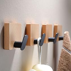 DELITON Towel Hooks Wall Mounted - Adhesive