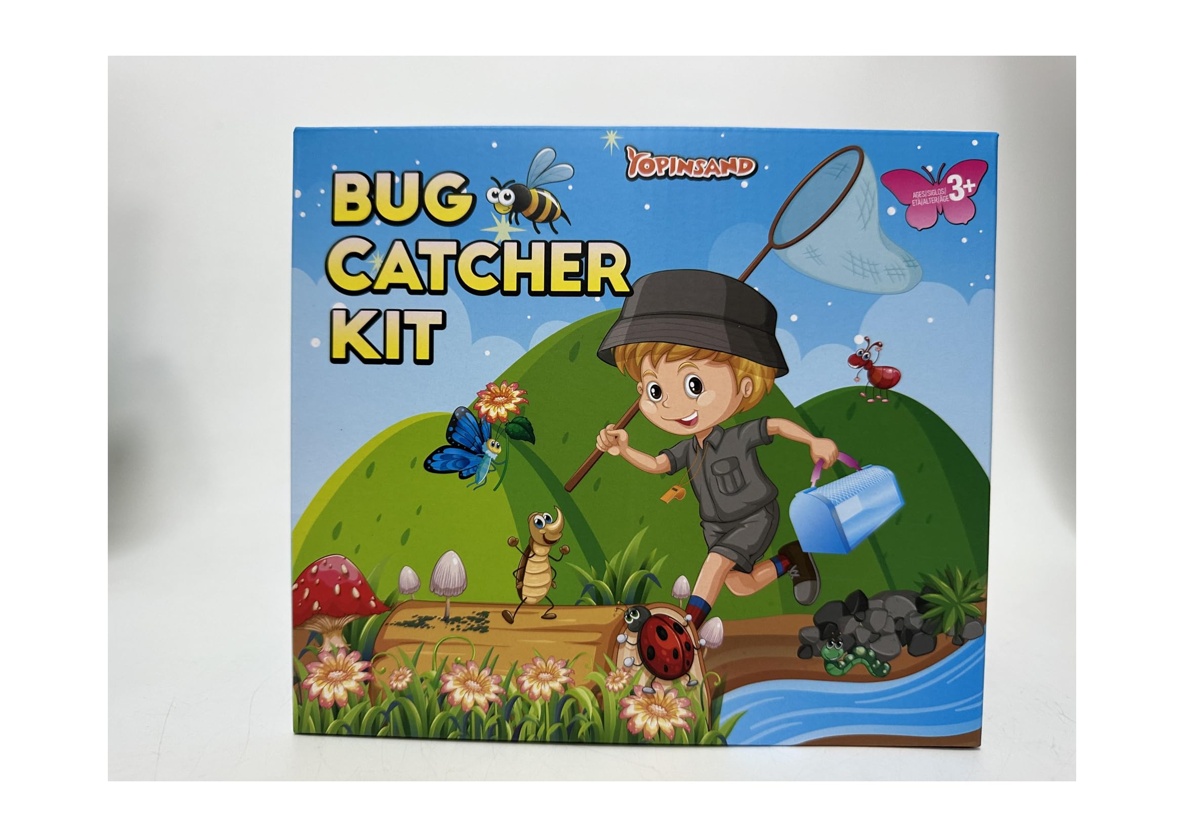 YOPINSAND Bug Catcher Kit & Outdoor Explorer Kit for Kids, 10 Pcs Bug Catching Kit with Toy Cage, Backpack, Flashlight, Manifying Glass, Toy Net, Outdoor Exploration Toys Gift for Boys Girls 3-12