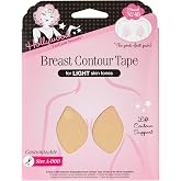 Hollywood Fashion Secrets Breast Tape, Invisible Breast Lift Tape - Light | Fashion Tape for Breast, Boobtape Lift for Large Breast, Strapless Dresses, Sweat Resistant Adhesive - 3 Pairs of Lift Tape