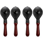 Suwimut Set of 4 Wood Concert Maracas, Rumba Shakers Rattle Hand Percussion, Great Musical Instrument Stimulating Salsa Rhyth