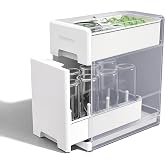 Baby Brezza Covered Drying Rack &amp; Countertop Organizer, 8 Bottle Capacity | Ultimate Counter Neatness with Unique Mess Containing Lid on Rack - Vertical Bottle Storage, Large Capacity Plus Accessories