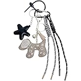 QTKJ Bag Charm, Keychain for Women, Hand-Woven Nylon Rope Key Chain, Aesthetic Keychain, Bag Accessories Charms for Handbag, Backpack(Style 218