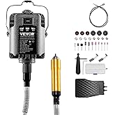 VEVOR Flex Shaft Grinder, 1200W 30,000RPM Electric Flex Shaft Rotary Tool Carver, Multi-functional Hanging Grinding Machine with 31PCS Accessories &amp; Foot Pedal for Carving Buffing Drilling Polishing