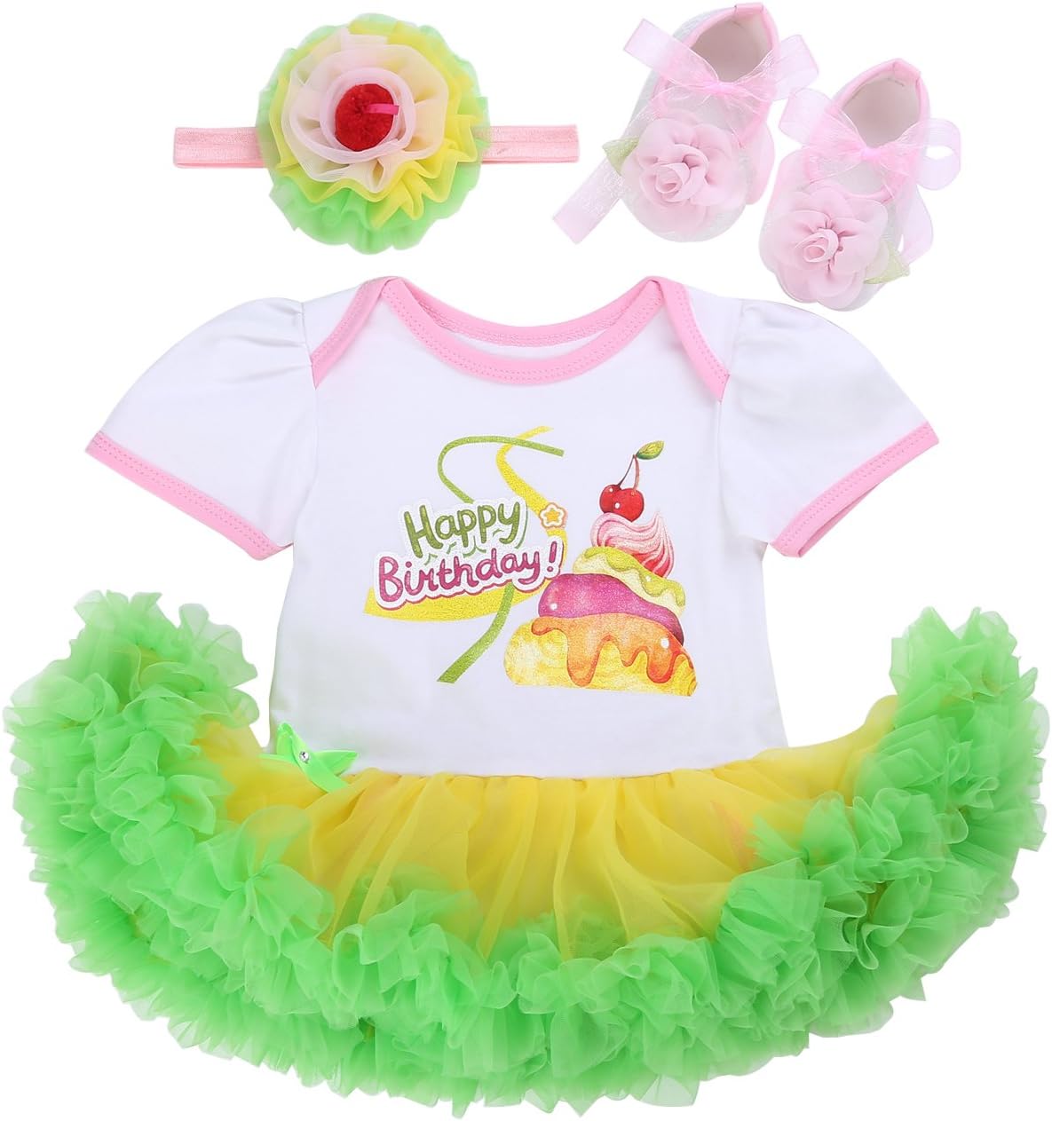 Fubin Baby Girl 1st Birthday Girl Onesie Pink and Gold Purple Unicorn Floral Silver Winter Gift Outfit Long Sleeve