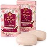 Tesori d&rsquo;Oriente Ikigai Bar Soap, Aromatic, 5.3 oz, Pack of 2 | Plant-Based Hand &amp; Body Soap Bar with Rice Water, Vitamin E, Hydrating, Gentle Cleanser for Men &amp; Women, Cherry Blossom Scent