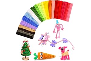 VZF Pipe Cleaners Craft Supplies,Multi-Colored Chenille Stems for DIY Arts Crafts Project,Green Pipe Cleaners Bulk Easter Basket Stuffers,Fidget Toys for Ages 8-13,Teen Girl Gifts,Kids Crafts
