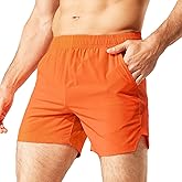 MIER Men's Workout Running Shorts Quick Dry Active 5 Inches Shorts with Pockets, Lightweight, Breathable