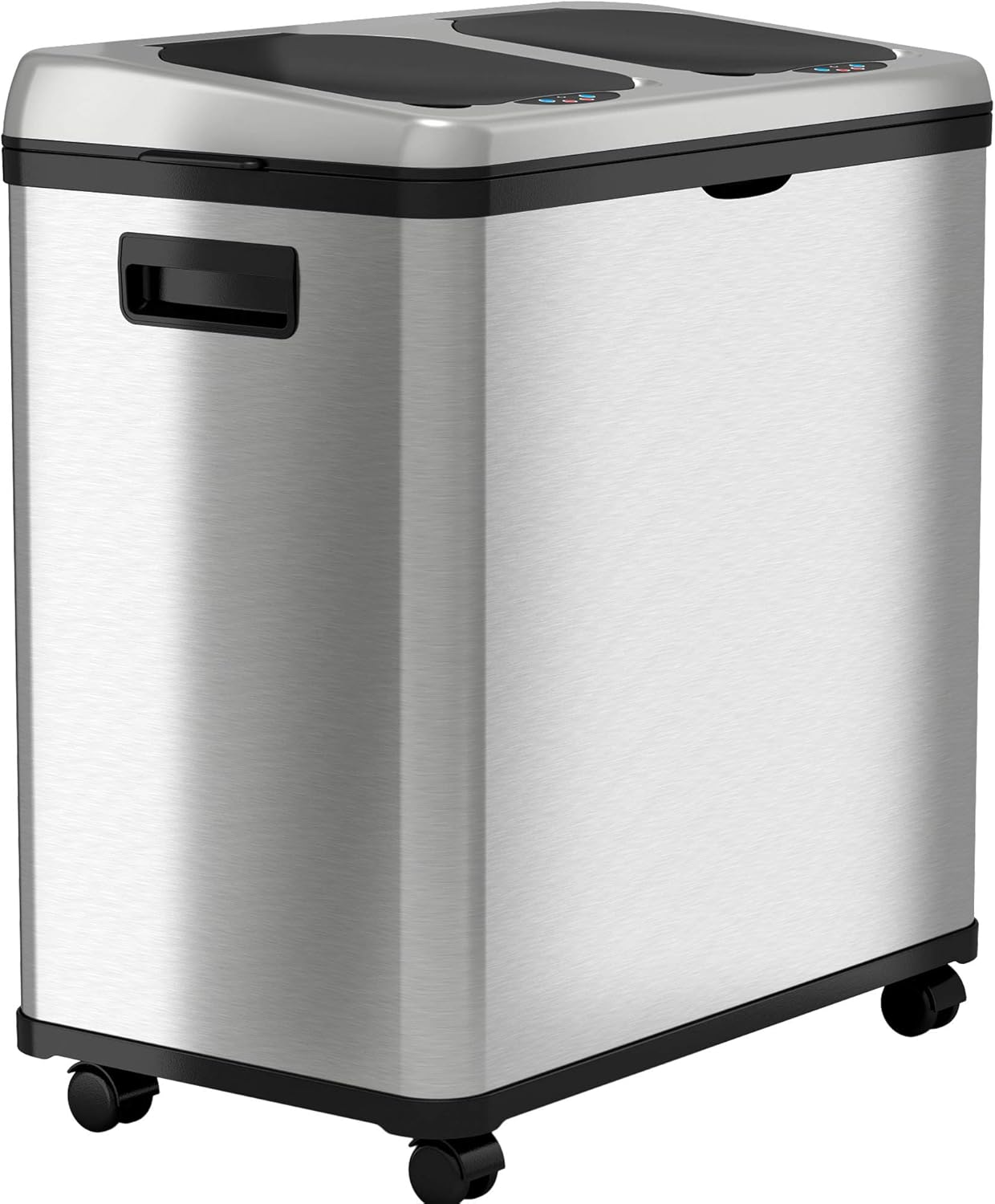 iTouchless 13 Gallon SensorCan Touchless Trash Can with Odor Control System, Shape, Kitchen Bin, Oval Stainless Steel: Home & Kitchen