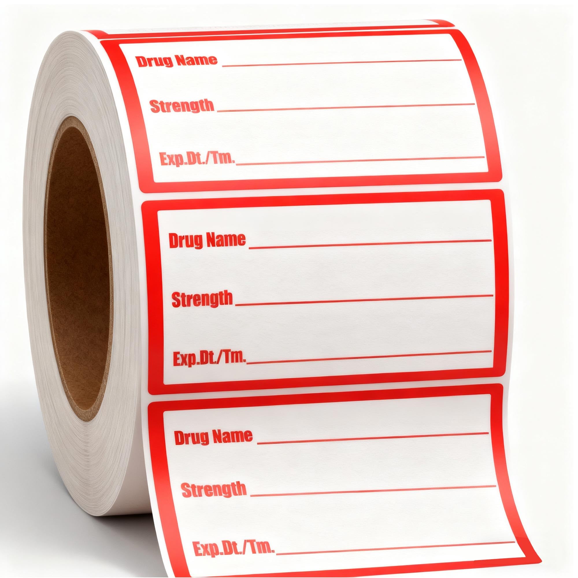 500pcs Drug Name & Medication Strength Stickers - 1x2 Inch Prescription & Veterinary Labels