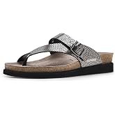 Mephisto Women's Helen Thong Sandals | Lightweight Comfortable Versatile Flat Slip-On Thong Sandals with SOFT-AIR Cork Midsole, Arch Support &amp; Adjustable Buckle
