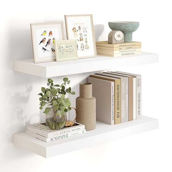HEIMLOVE 24 INCH FLOATING SHELVES FOR WALL,9.3 INCH...