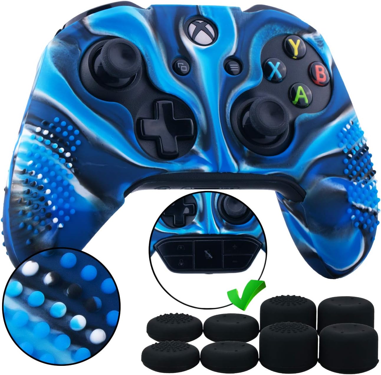 Video Game Consoles Accessories 9cdeer 1 Piece Of Siliconetransfer Print Protective Cover Skin 6 Thumb Grips For Xbox One S X Controller Spray Painting Electronics Video Game Consoles Accessories 9cdeer 1 Piece Of Siliconetransfer Print Protective Cover Skin 6 Thumb Grips For Xbox One S X Controller Spray Painting Electronics
