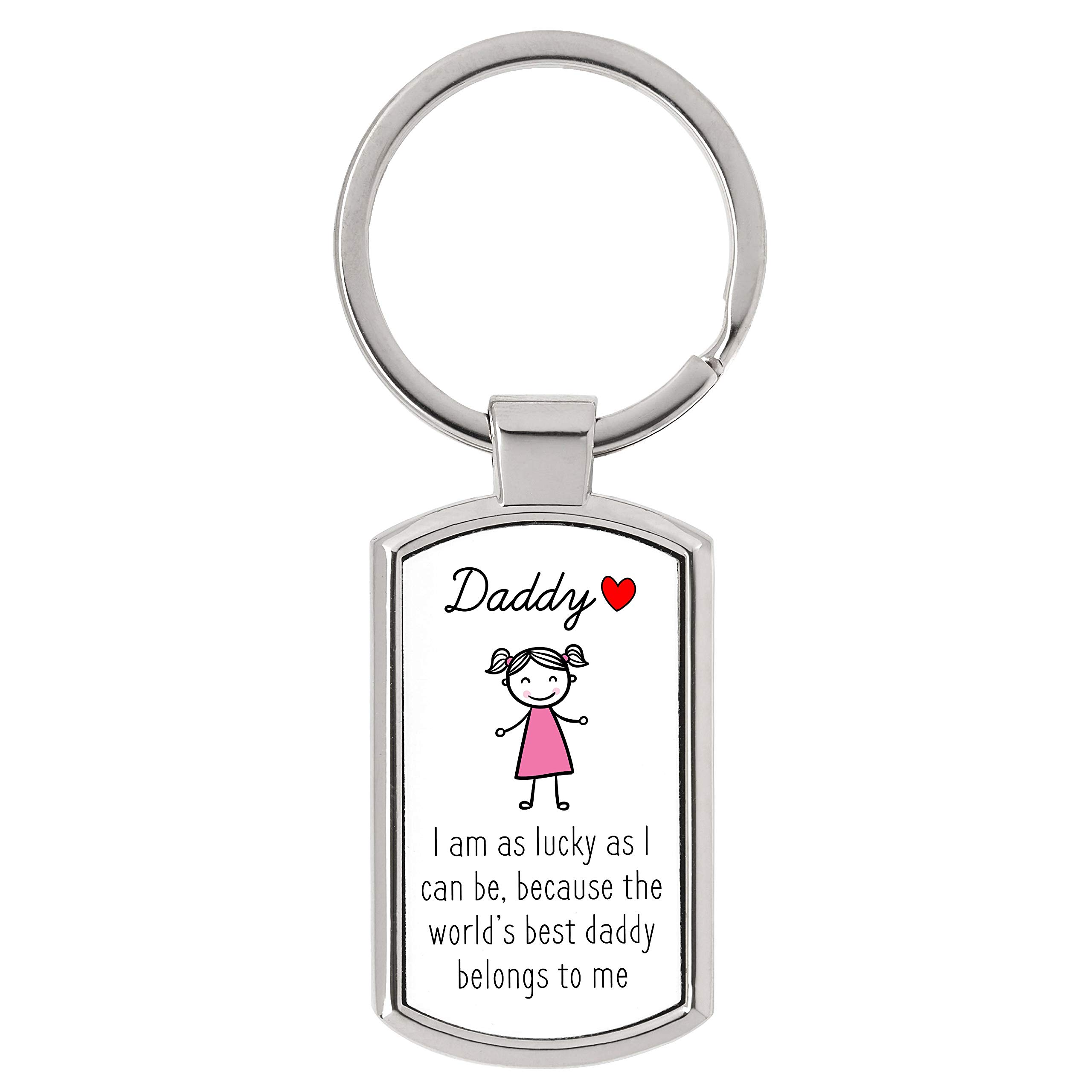 Sentimental Keepsake World's Best Daddy Metal Keyring Fathers Day Birthday Gift From Daughter