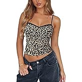 Avidlove Sexy Tops for Women Y2K Tank Top Mesh Camisole Cami Crop Trendy Ruched Going Out Tops