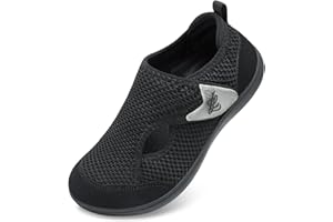 JOINFREE Women's Walking Shoes Wide Toe Box Adjustable Barefoot Sneakers with Hook and Loop, Zero Drop Diabetic Shoes for Swo