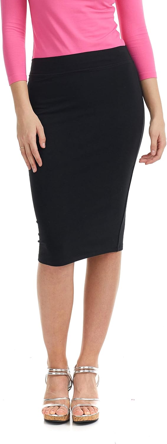 ESTEEZ Women's Cotton Pencil Skirt - Modest Below Knee Length- Opaque - Chicago at  Women’s Clothing store