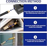 tinshow 2-in-1 Schrader Presta Valve Adapter 40cm Extension Hose view 4