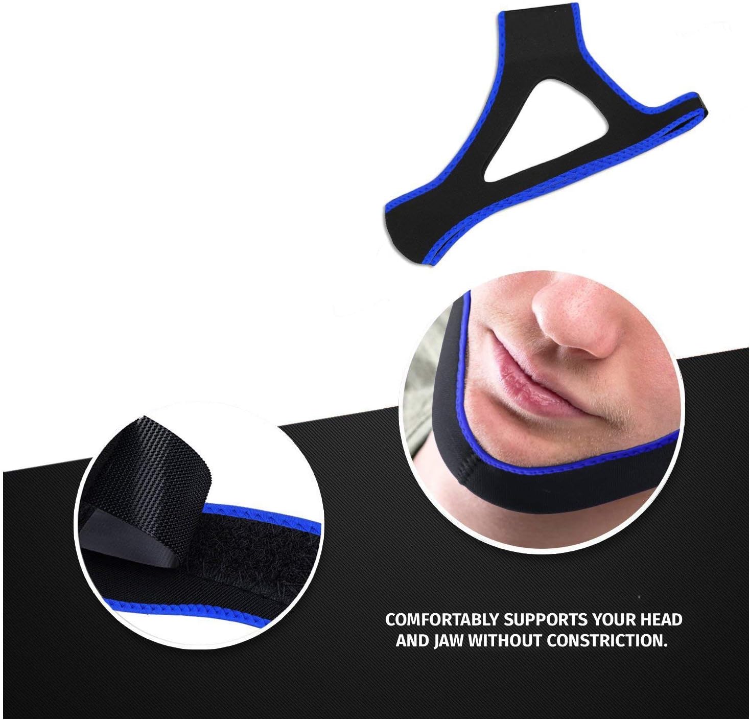 Snore Stopper Chin Strap, Resmed Cpap Supplies Chin Straps, Anti Snore Snoring Chin Strap Devices for Men Women Kids, Anti Snoring Snore Chin Strap Large, Anti My Snoring Snore Solution: Health & Personal Care