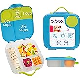 b.box Lunch Box for Kids: Bento Box w/ 4 Compartments (2 Leak Proof), Removable Divider & Gel Pack. Ideal for Big Eaters 3+. School Supplies, 8½ Cup Capacity