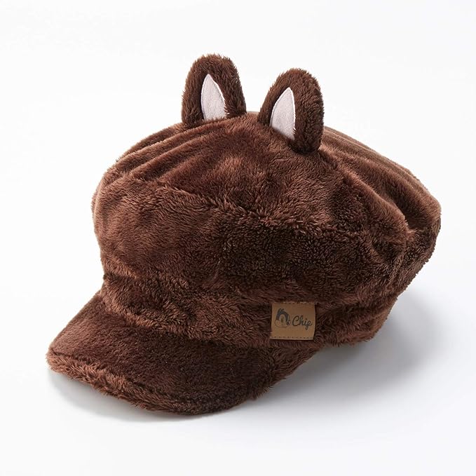 Amazon ベルメゾン ディズニー キャスケット レディース 耳つき もこもこ チップ デール チップ キャスケット ハンチング帽 通販