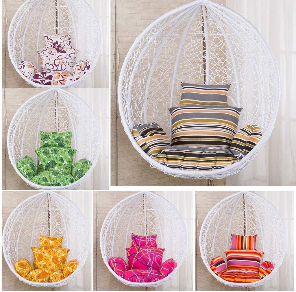 ZHAS Rattan Swing Chair Hanging Garden Patio Indoor Outdoor Egg Chair with Stand Cushion,Garden (Color : Gray)(Excluding…