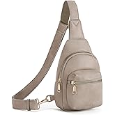 CLUCI Small Sling Bag for Women, Leather Crossbody Fanny Packs Trendy, Women's Chest Bag