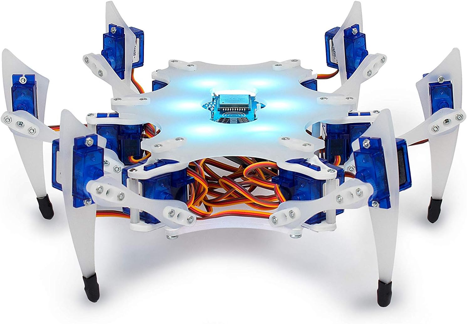 STEMI Hexapod Robot - DIY Educational Robotic kit for Kids - 150 Educational Lessons - Online STEAM Laboratory - Learn 3D Modeling - Build a Mobile Application - Voice Control - Arduino Programming