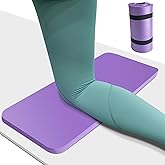 Yoga Knee Pad Cushion 0.8inch (20mm) Thick Yoga Mat with Carrier Strap for Pain Free Knees, Elbows, Wrists and Back, Workout Mats for Home Gym, Pilates, Planks, Ab Rollers (24"x10"x0.8")