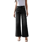 Yewfirm Wide Leg Jeans for Women - High Waisted Baggy Jeans Stretch Loose Denim Pants